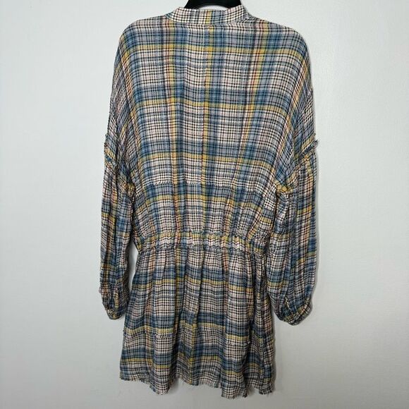 Free People By the Way Plaid Mini Dress size small - Picture 9 of 9